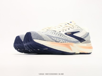 Brooks Adrenaline GTS 24 White Navy Running Shoe view 5
