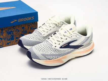 Brooks Adrenaline GTS 24 White Navy Running Shoe view 9