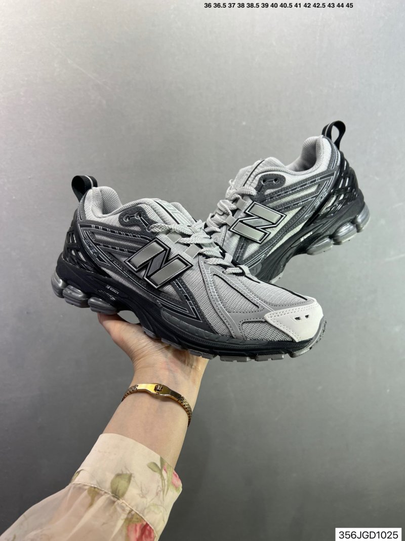 New Balance 1906A Grey Black Low-Top Deconstructed Running Shoe