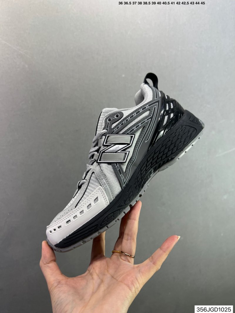 New Balance 1906A Grey Black Low-Top Deconstructed Running Shoe view