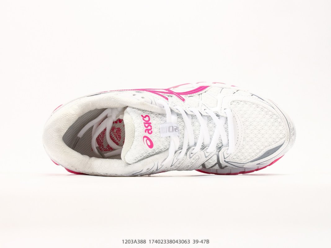 ASICS GEL-Kayano 20 White Pink Grey Running Shoe view