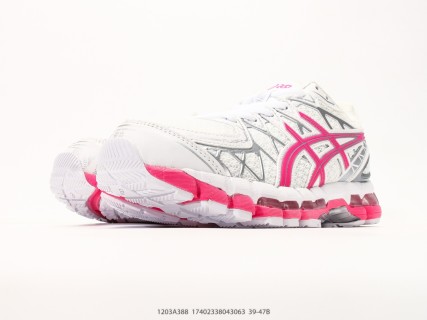 ASICS GEL-Kayano 20 White Pink Grey Running Shoe view 5