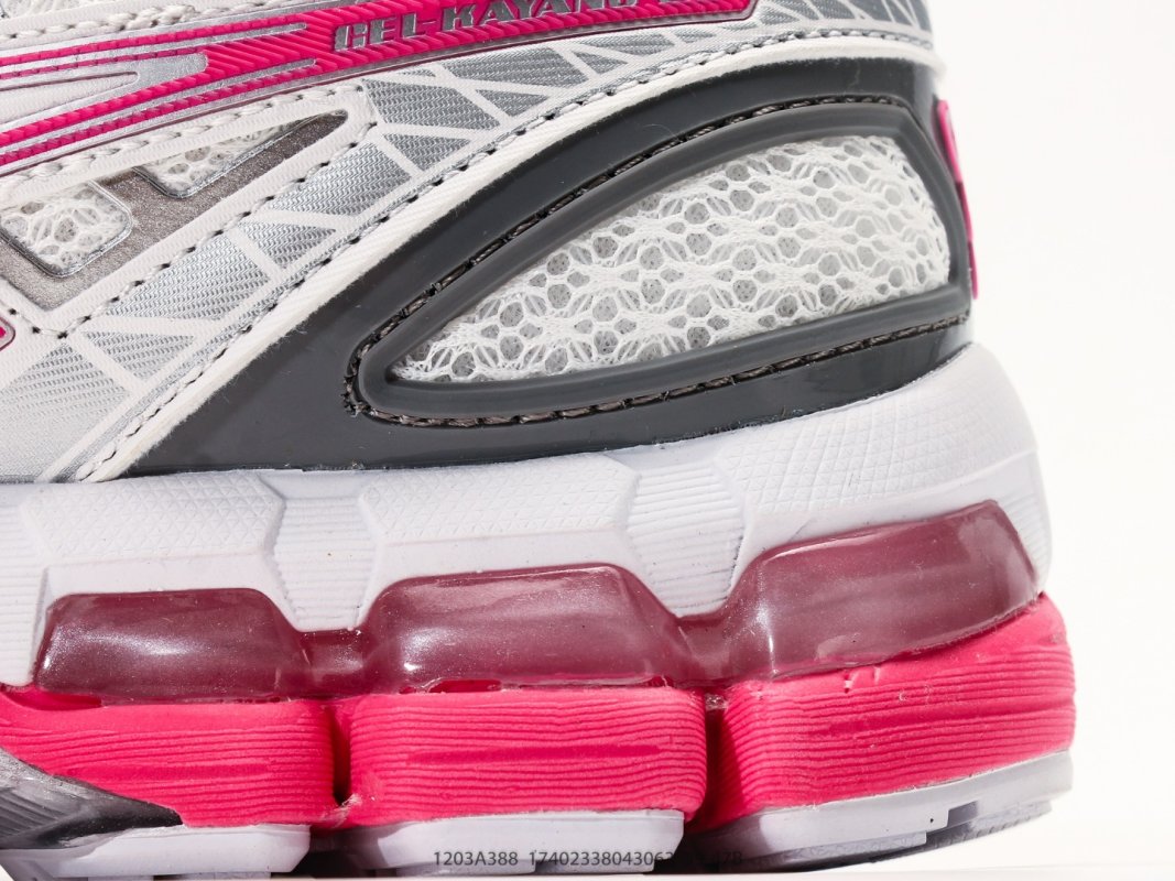 ASICS GEL-Kayano 20 White Pink Grey Running Shoe view