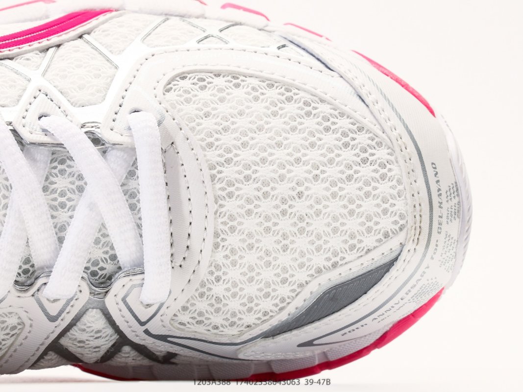 ASICS GEL-Kayano 20 White Pink Grey Running Shoe view