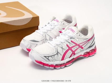 ASICS GEL-Kayano 20 White Pink Grey Running Shoe view 9
