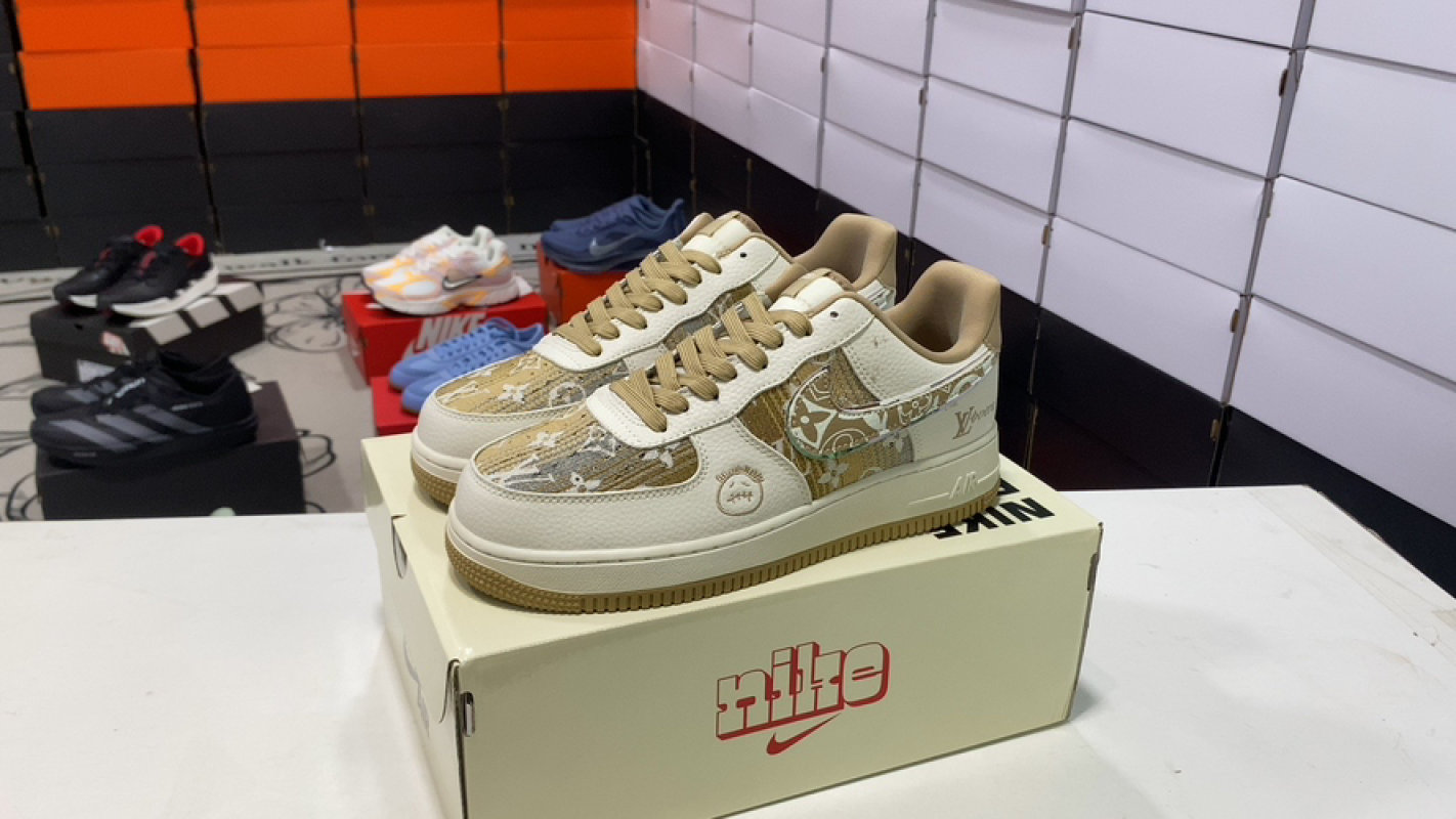Nike Air Force 1 '07 Low Cream Gold Collaborative Sneaker