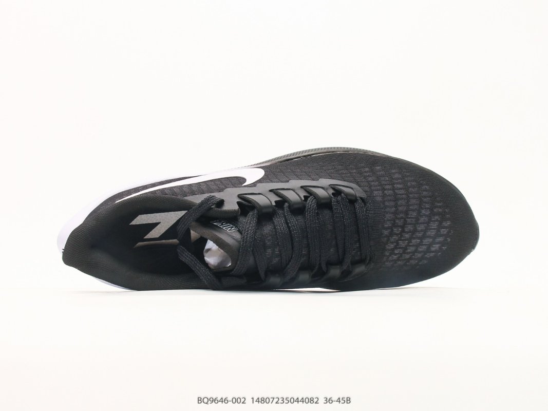 Nike Air Zoom Pegasus 37 Black White Running Shoe view