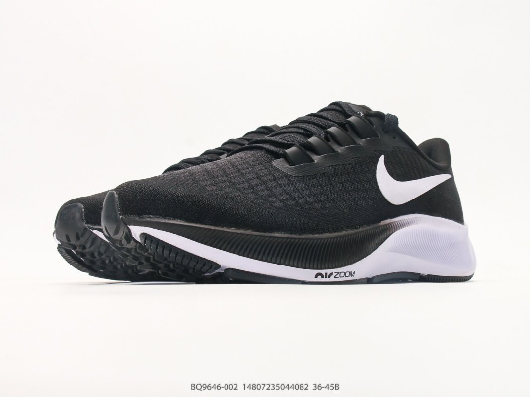 Nike Air Zoom Pegasus 37 Black White Running Shoe view