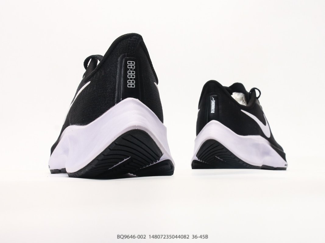 Nike Air Zoom Pegasus 37 Black White Running Shoe view