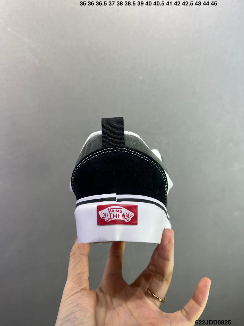 Vans Knu Skool Black White Plaid Bread Shoe view