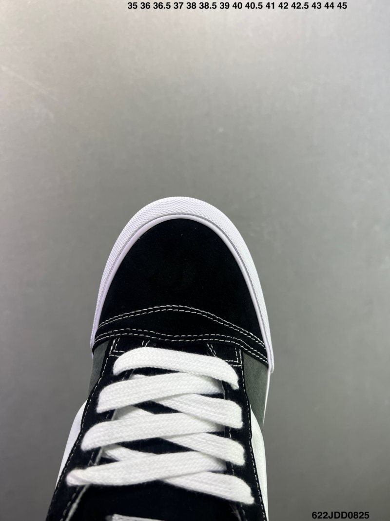 Vans Knu Skool Black White Plaid Bread Shoe view