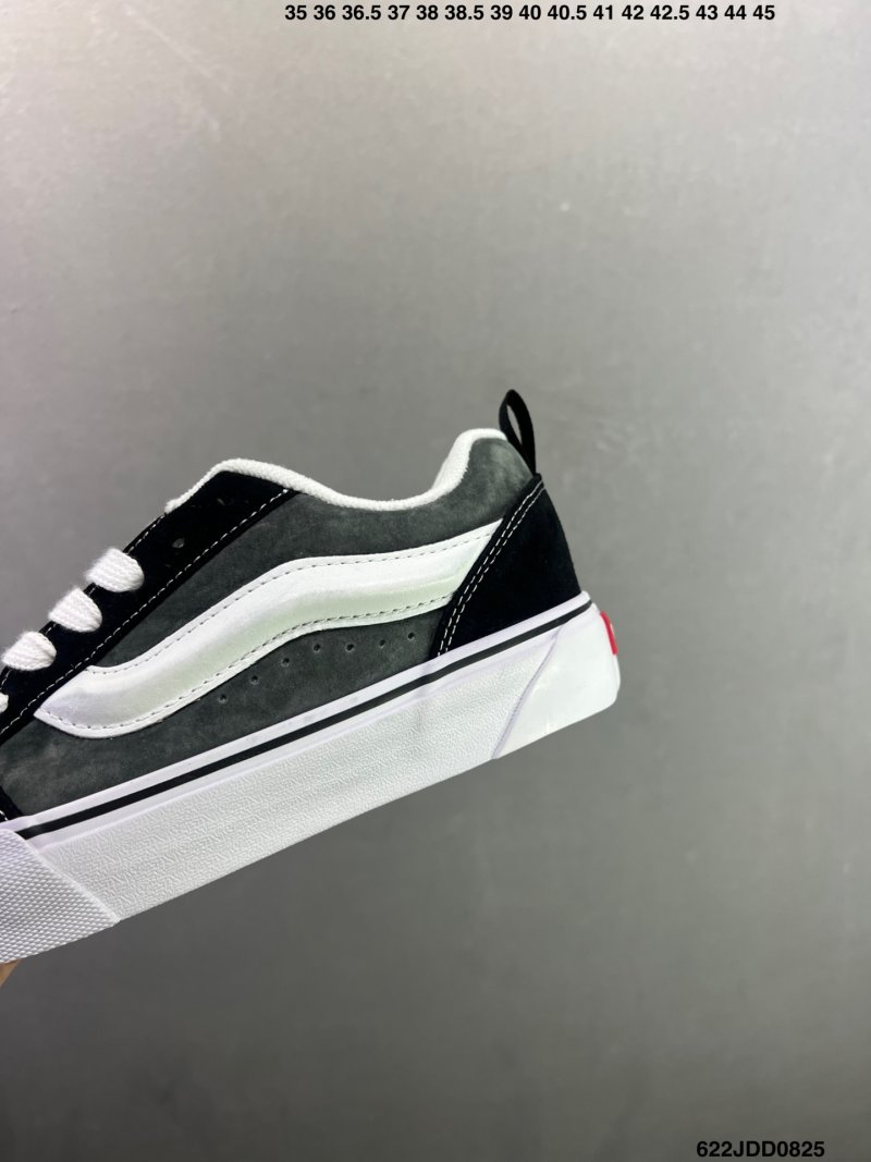 Vans Knu Skool Black White Plaid Bread Shoe view