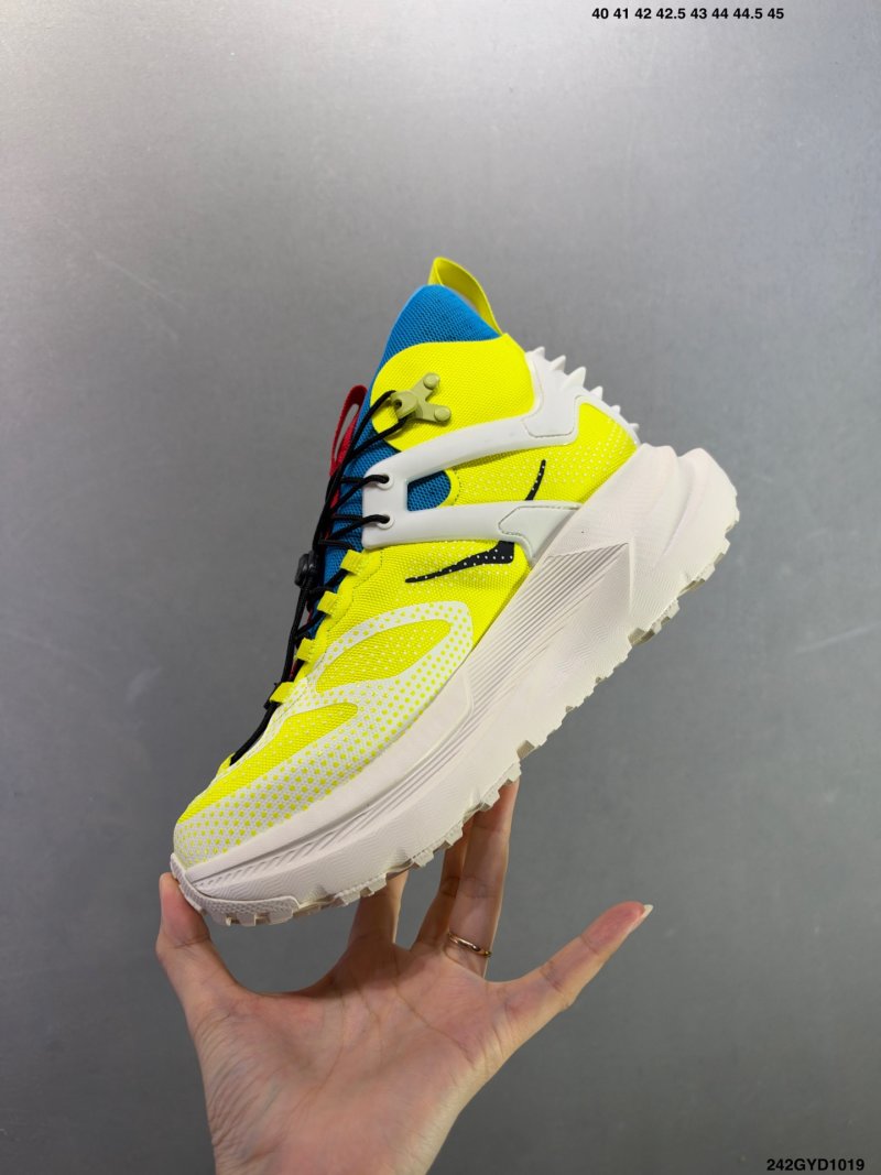 HOKA ONE ONE Mafate X Yellow Blue White Hiking Shoe view