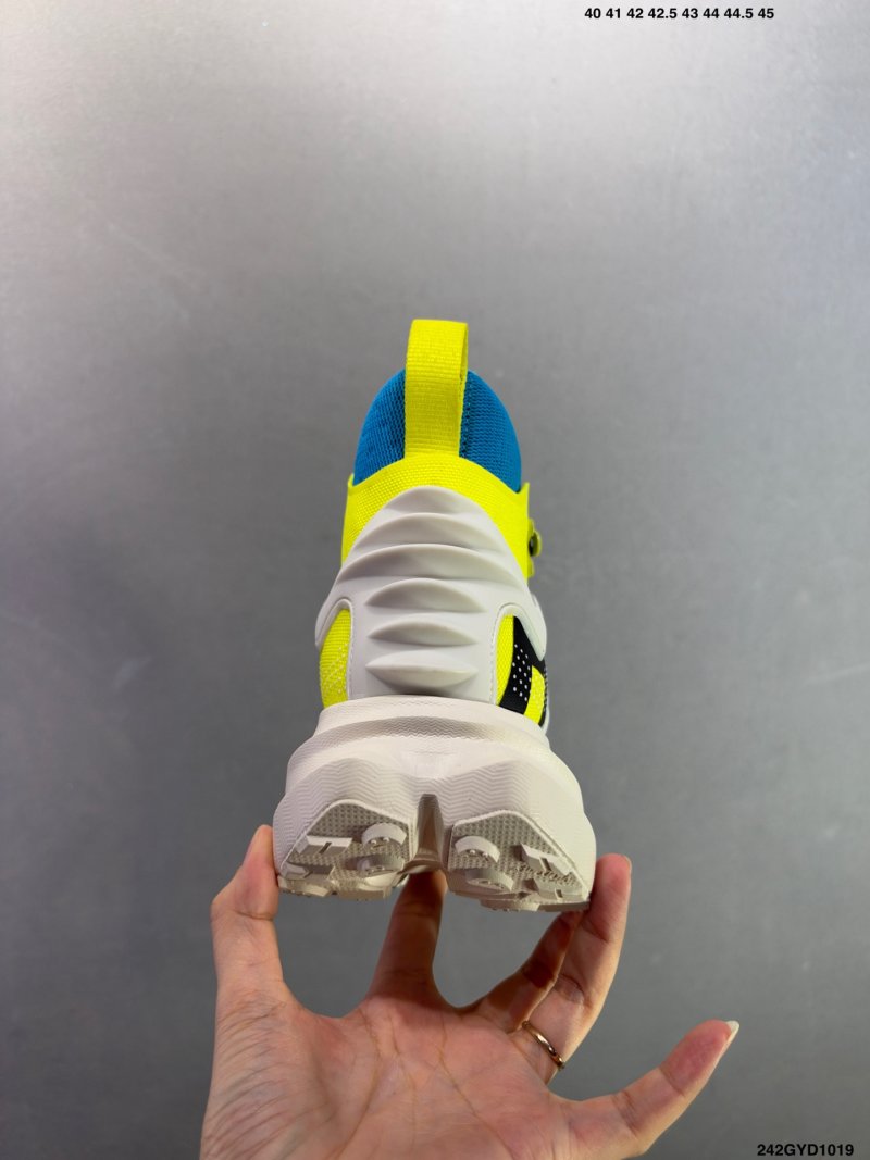 HOKA ONE ONE Mafate X Yellow Blue White Hiking Shoe view