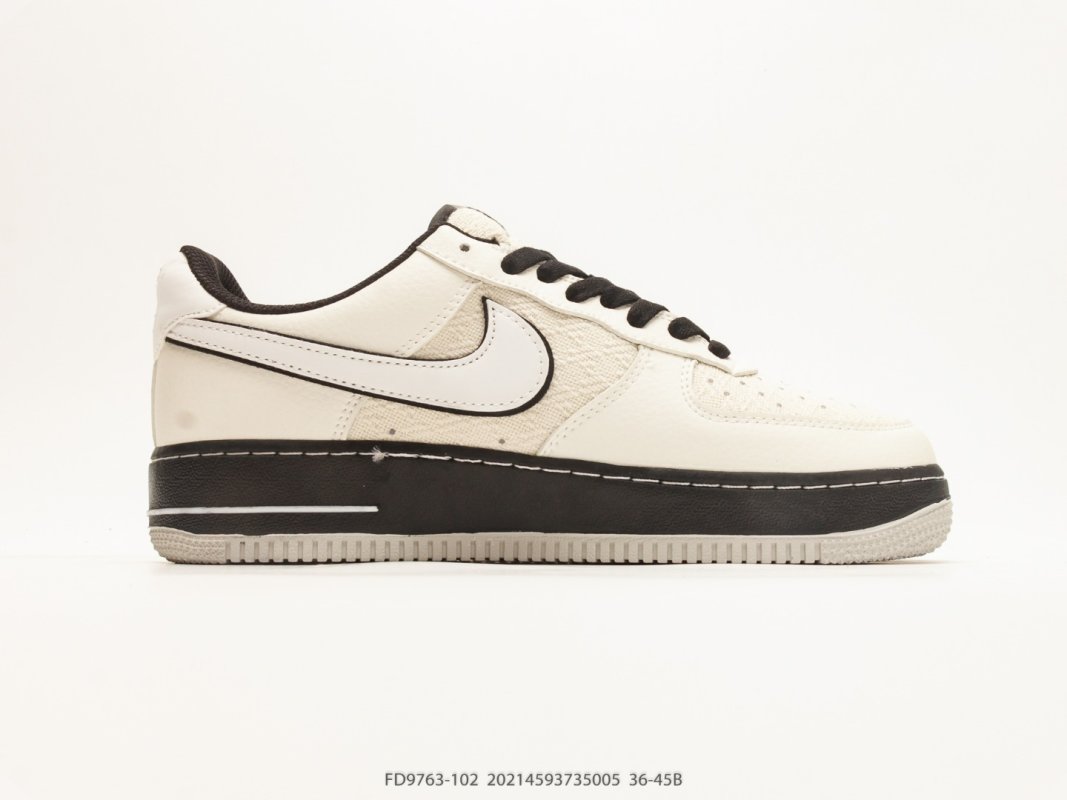 Nike Air Force 1 Low Stüssy Collaboration Cream Black view