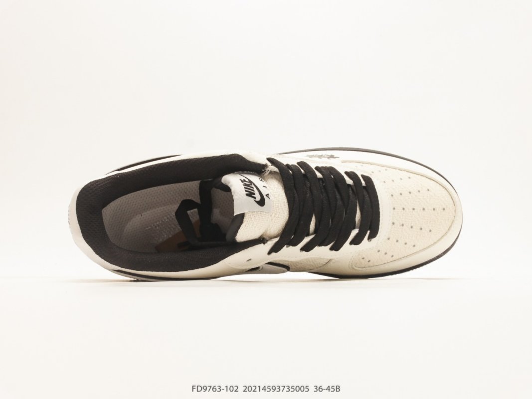 Nike Air Force 1 Low Stüssy Collaboration Cream Black view
