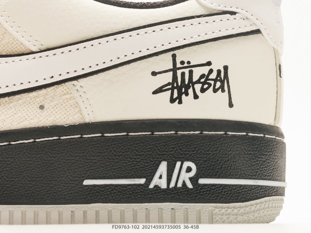 Nike Air Force 1 Low Stüssy Collaboration Cream Black view