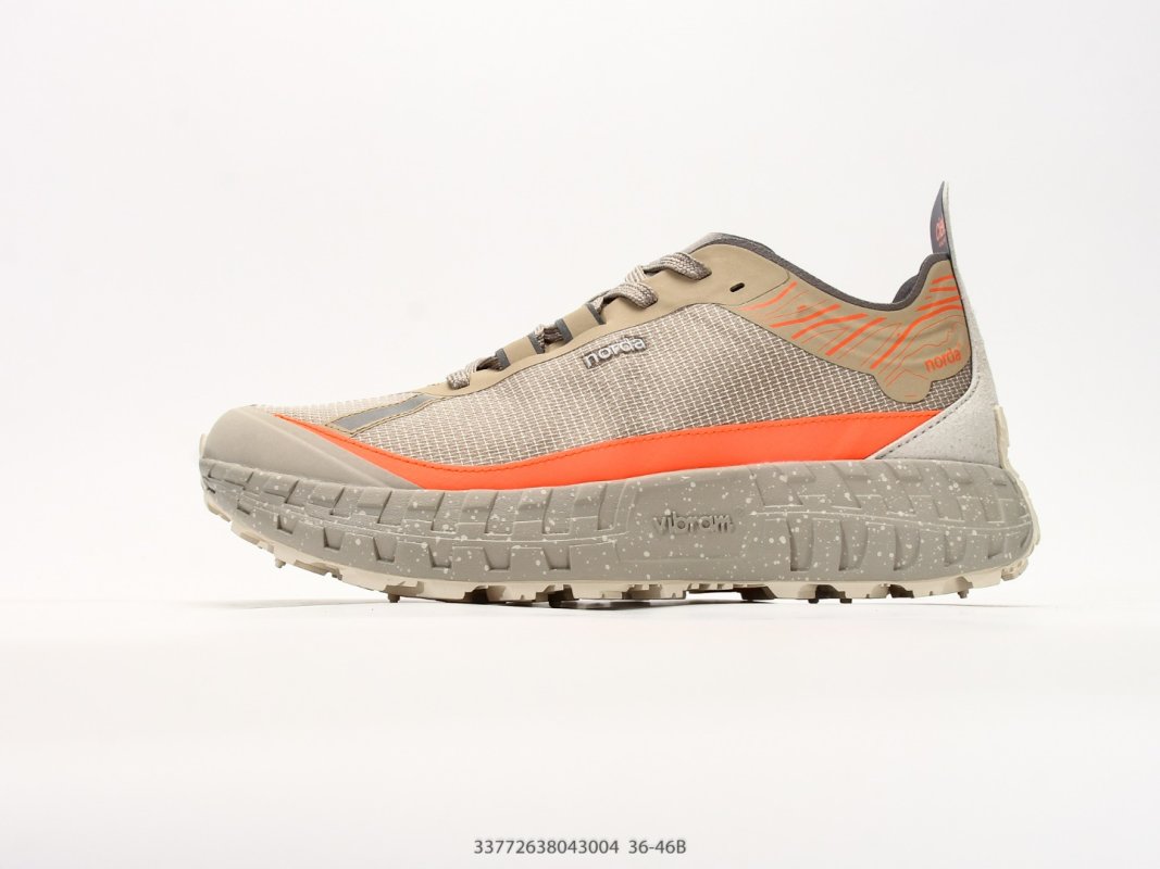 Norda 001 Low Top Trail Running Shoe Beige Orange