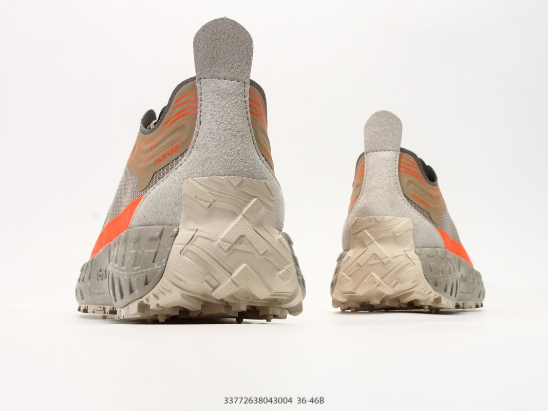 Norda 001 Low Top Trail Running Shoe Beige Orange view