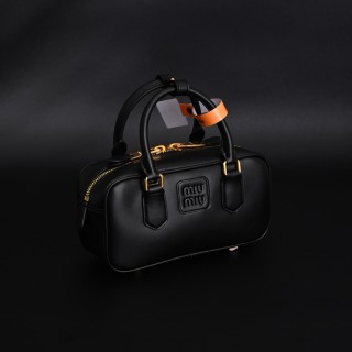 Miu Miu Bowling Bag Black Leather Handbag Replica view 2
