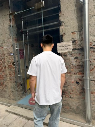 Balenciaga Logo Print White T-Shirt Rep view 8