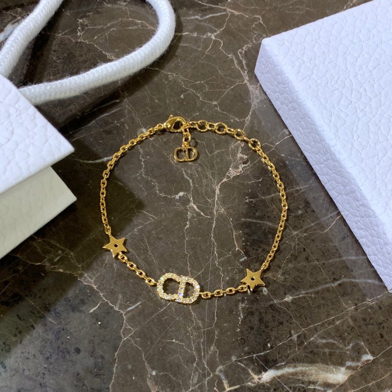 Dior CD Star Gold-Plated Chain Bracelet view