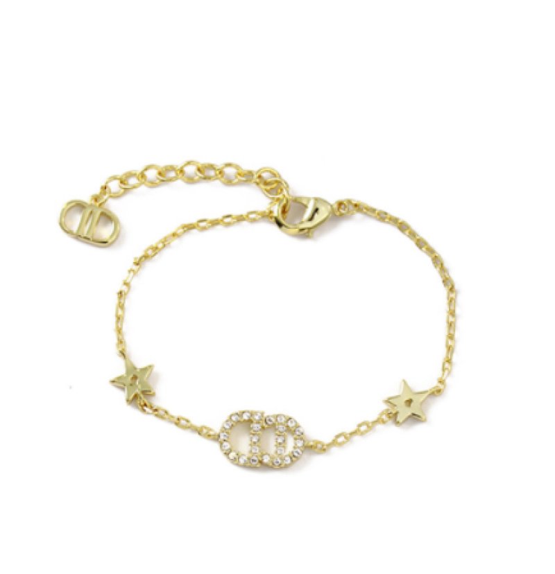 Dior CD Star Gold-Plated Chain Bracelet view