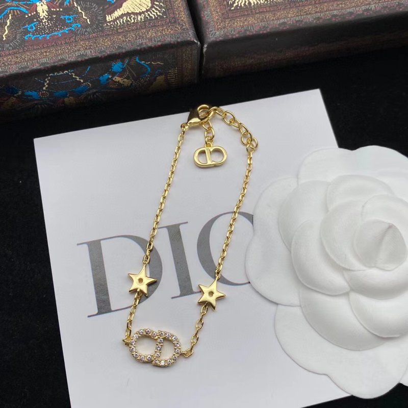 Dior CD Star Gold-Plated Chain Bracelet view