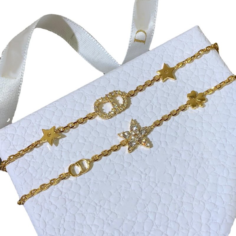 Dior CD Star Gold-Plated Chain Bracelet view