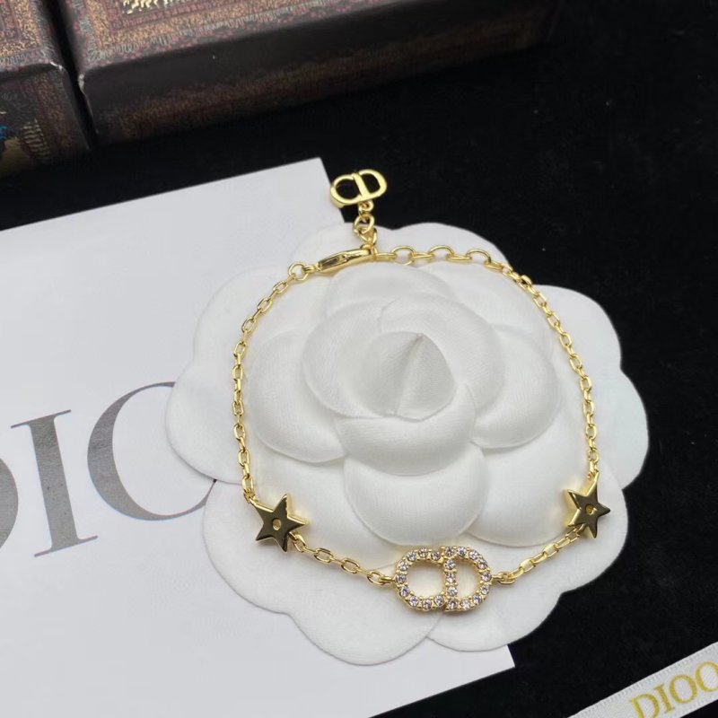 Dior CD Star Gold-Plated Chain Bracelet view