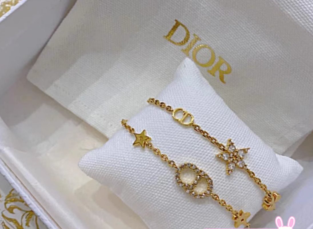 Dior CD Star Gold-Plated Chain Bracelet view
