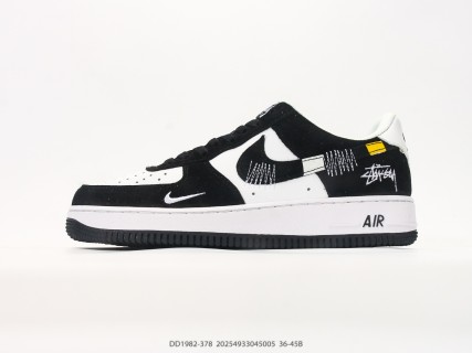 Nike Air Force 1 Low Black White Stüssy Collab Sneaker