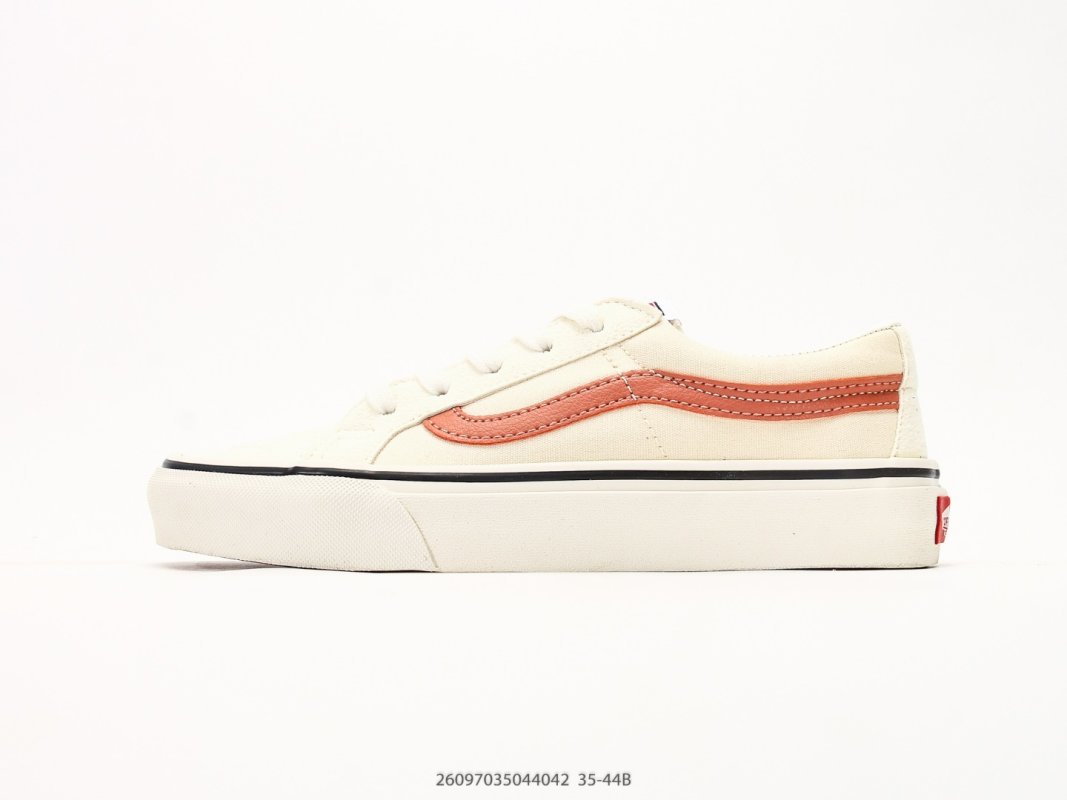 Vans Sk8-Low Reissue S Cream Coral Canvas Sneaker