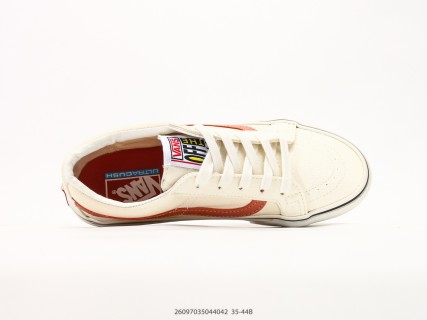 Vans Sk8-Low Reissue S Cream Coral Canvas Sneaker view 3