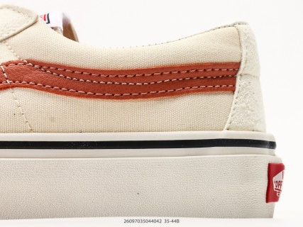 Vans Sk8-Low Reissue S Cream Coral Canvas Sneaker view 7