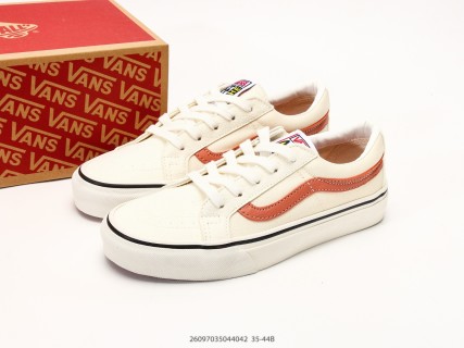 Vans Sk8-Low Reissue S Cream Coral Canvas Sneaker view 9