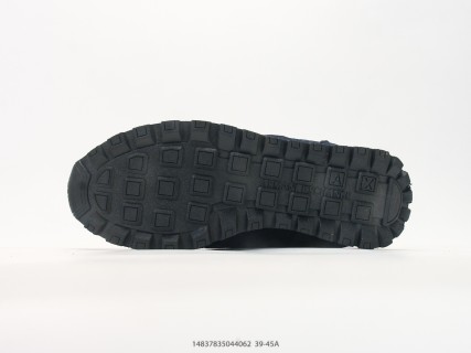 Armani Exchange AX Navy Suede Nylon Runner Sneaker view 4