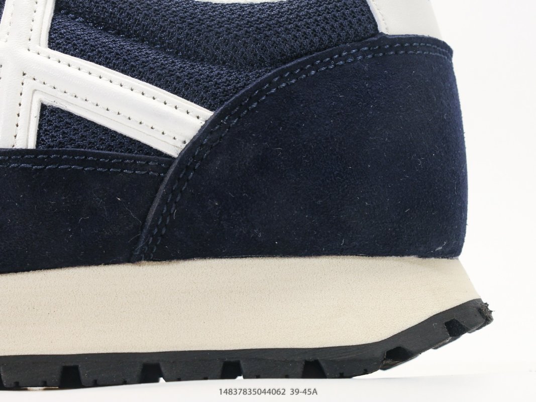 Armani Exchange AX Navy Suede Nylon Runner Sneaker view