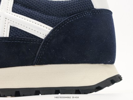 Armani Exchange AX Navy Suede Nylon Runner Sneaker view 7