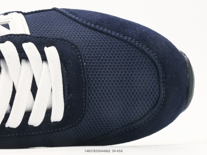 Armani Exchange AX Navy Suede Nylon Runner Sneaker view 8