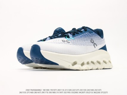 On Cloudtilt White Navy Blue Kids Running Shoe view 5