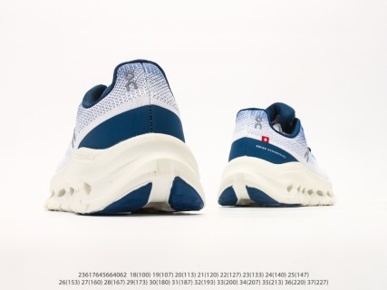 On Cloudtilt White Navy Blue Kids Running Shoe view 6