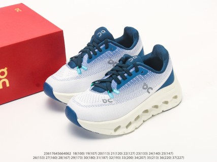 On Cloudtilt White Navy Blue Kids Running Shoe view 9