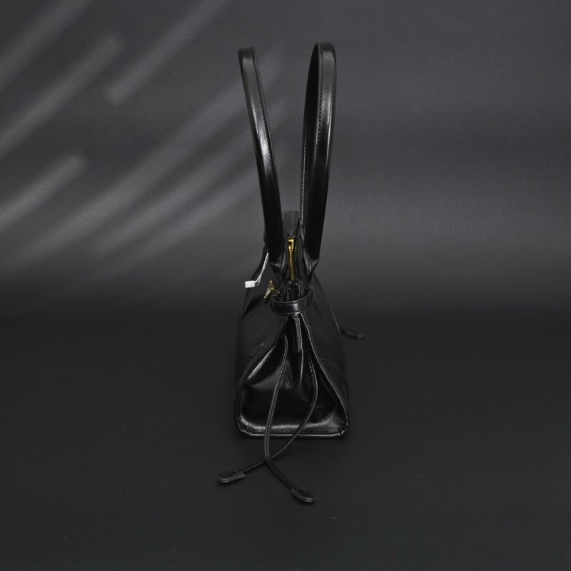 Prada Soft Lux Medium Black Leather Handbag view