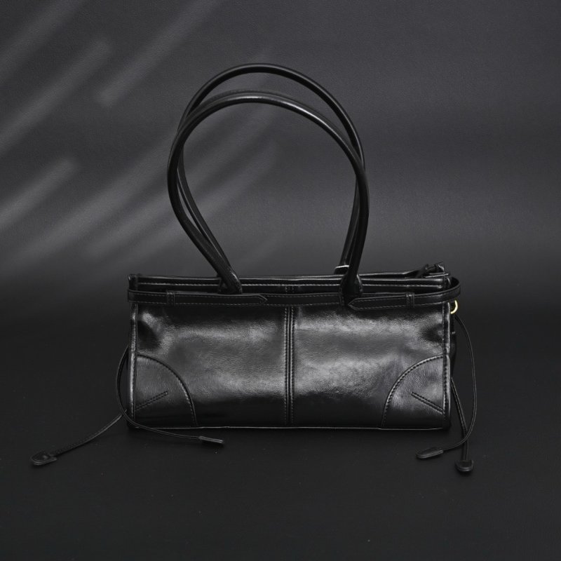 Prada Soft Lux Medium Black Leather Handbag view
