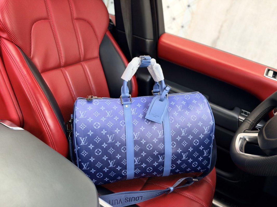 Louis Vuitton Keepall Bandoulière 45 Sea Blue Monogram Travel Bag view