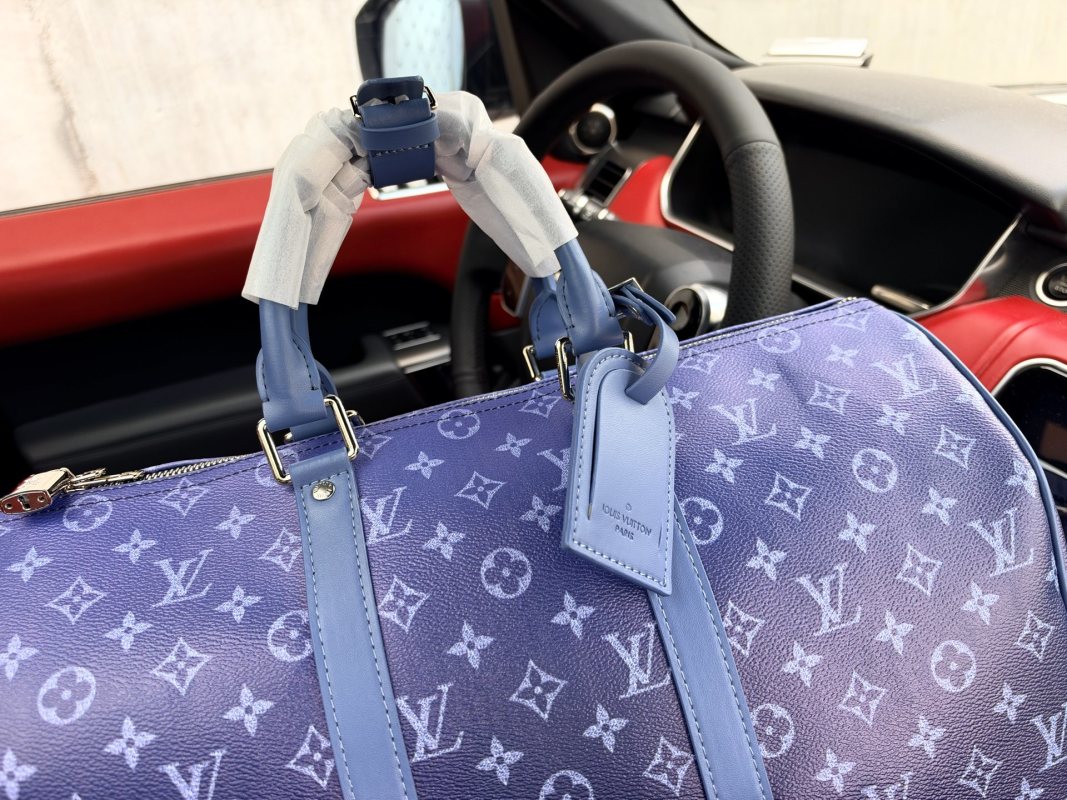 Louis Vuitton Keepall Bandoulière 45 Sea Blue Monogram Travel Bag view
