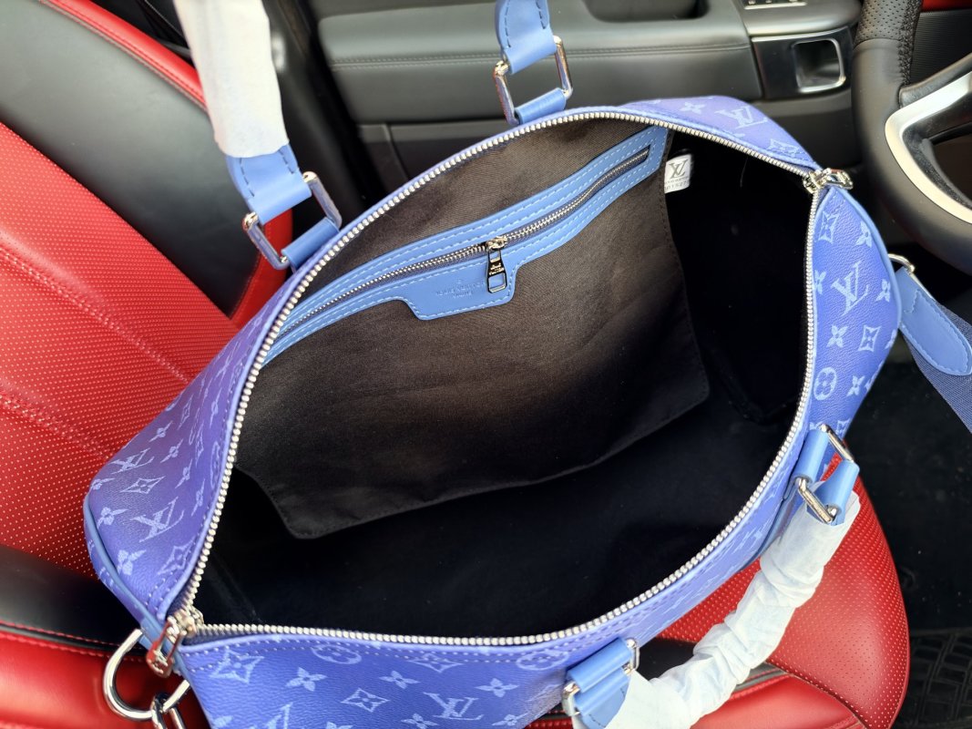 Louis Vuitton Keepall Bandoulière 45 Sea Blue Monogram Travel Bag view