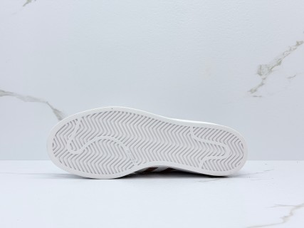 Adidas Superstar White Gold Metallic Low-Top Sneaker view 4