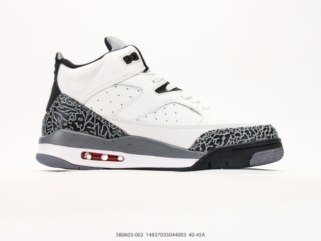 Jordan Son of Mars Low White Black Cement Replica Basketball Shoe view